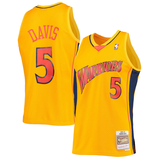 Retro Baron Davis Golden State Warriors 5 Jersey