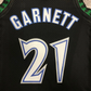 Throwback Timberwolves Garnett 21 Jersey
