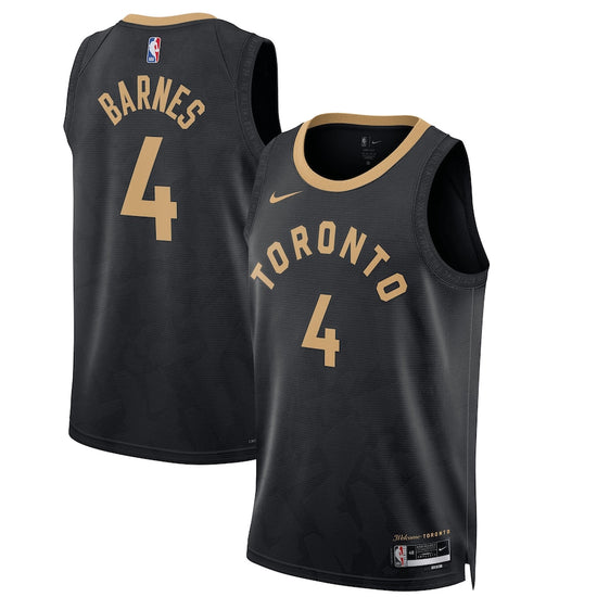 NBA Scottie Barnes Black Toronto Raptors 4 Jersey