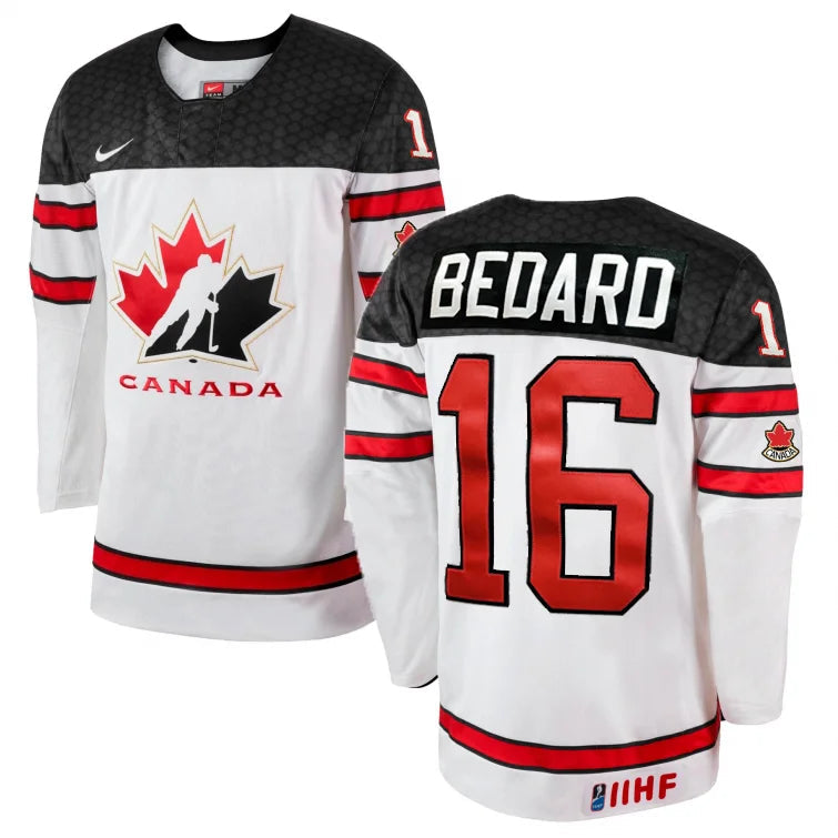 Cheap Custom 2023 Iihf Team Canada 16 Connor Bedard Perfetti Blank