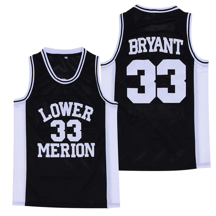 Lower Merion High School Kobe Bryant 33 NBA Throwback Black Jersey in 2023
