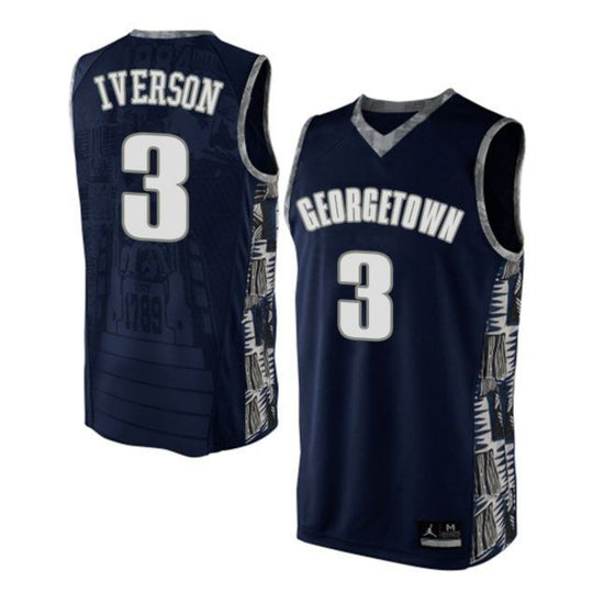 NCAAB Allen Iverson Georgetown Hoyas 3 Jersey